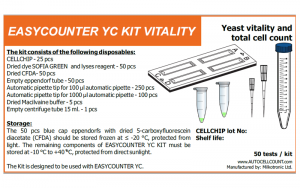 LACTOSCAN EASYCOUNTER Yeast Counter Vitality Kit for 50 Tests